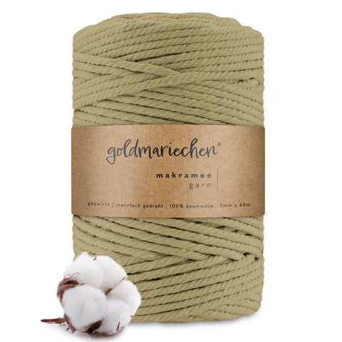 goldmariechen® makramee garn | 5mm x 60m | mehrfach gedreht | salbei goldmariechen® makramee garn | 5mm x 60m | mehrfach gedreht | salbei