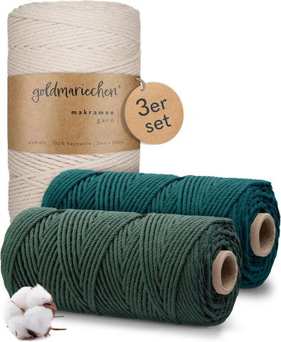 goldmariechen® makramee garn abendwald geschenkset