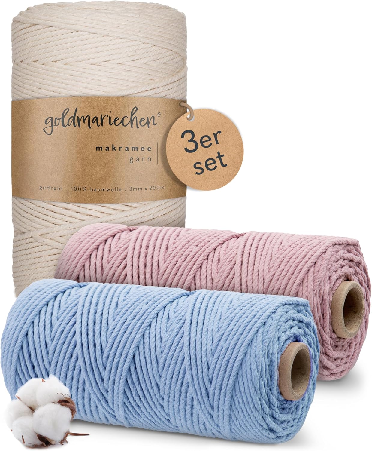 goldmariechen® makramee garn babywunder geschenkset