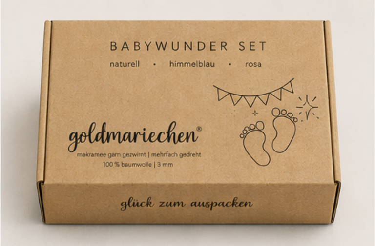 goldmariechen® makramee garn babywunder geschenkset