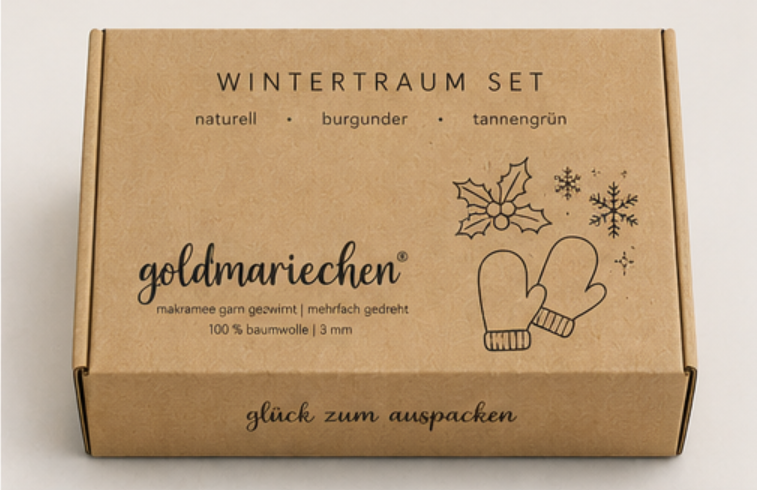 goldmariechen® makramee garn wintertraum geschenkset