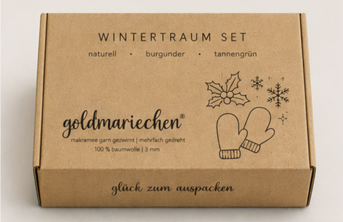 goldmariechen® makramee garn wintertraum geschenkset
