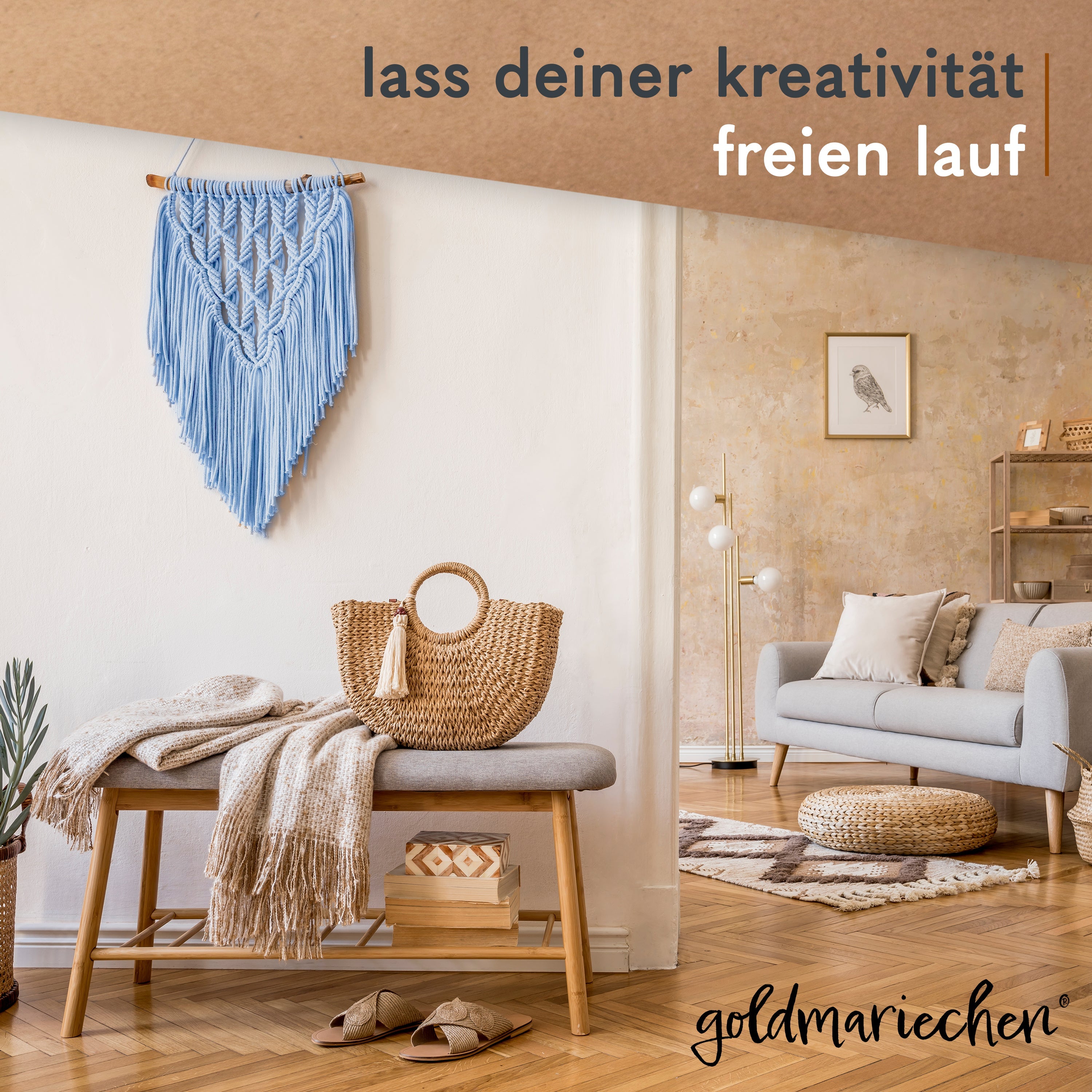 Stimmungsbild Wandbehang himmelblau
