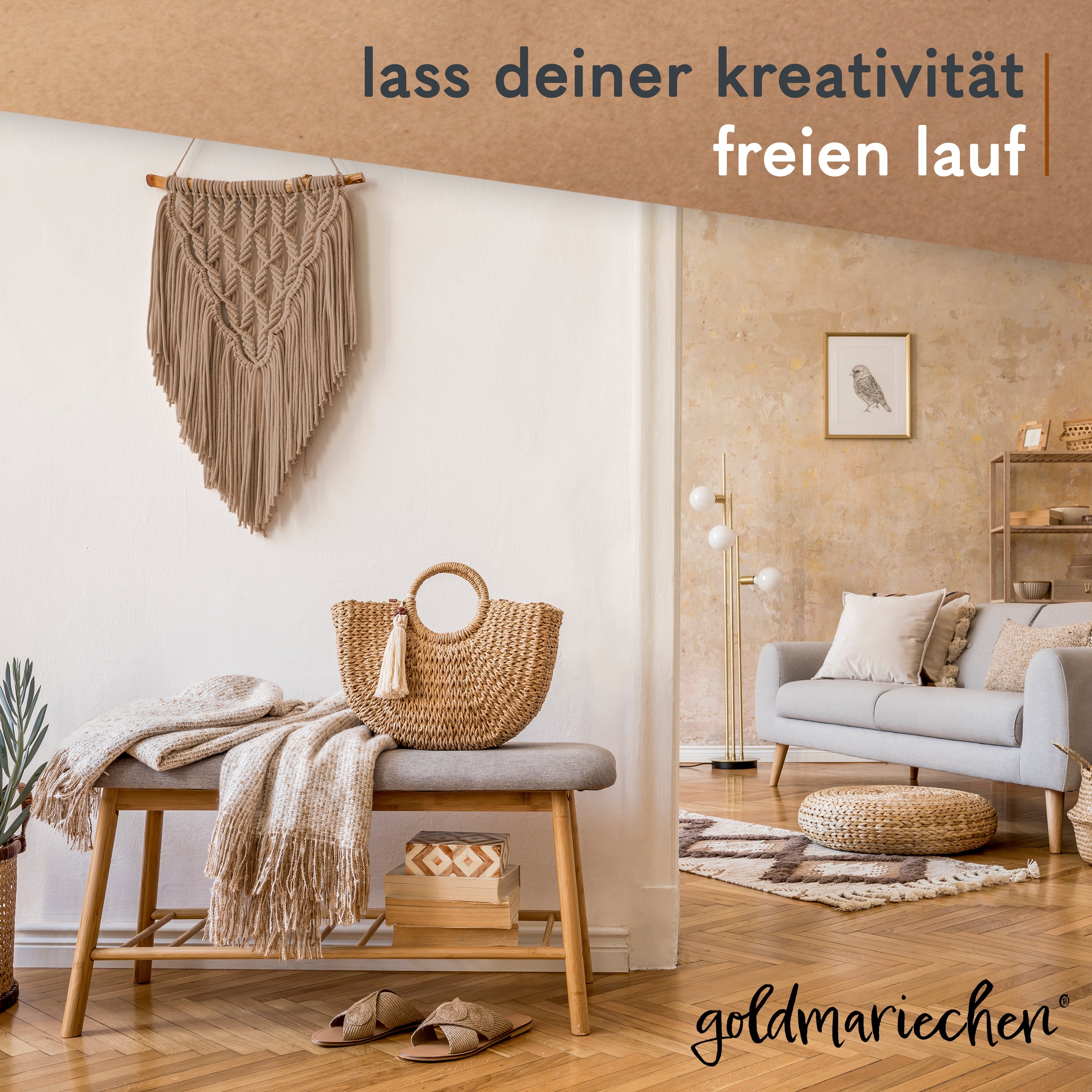 Wandbehang Taupe
