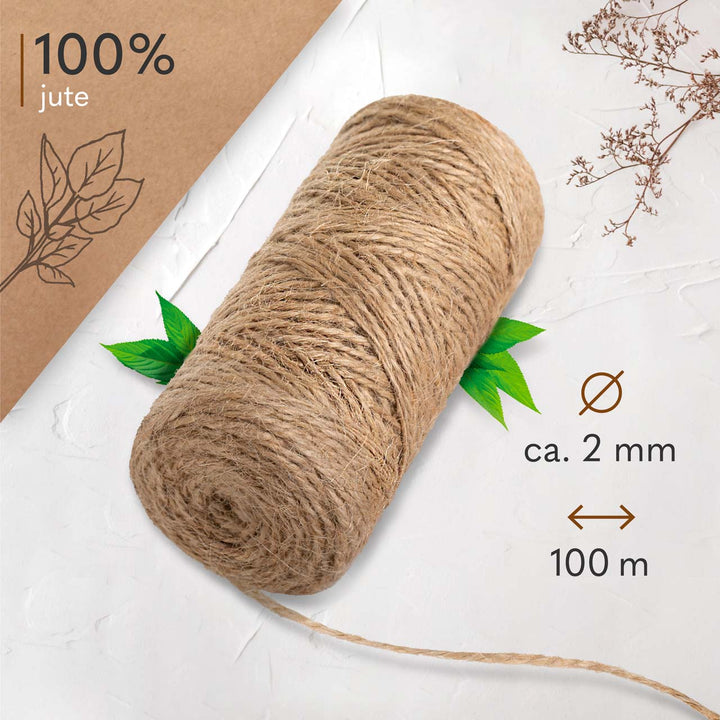Jutegarn in Länge 100m mit 2mm Stärke