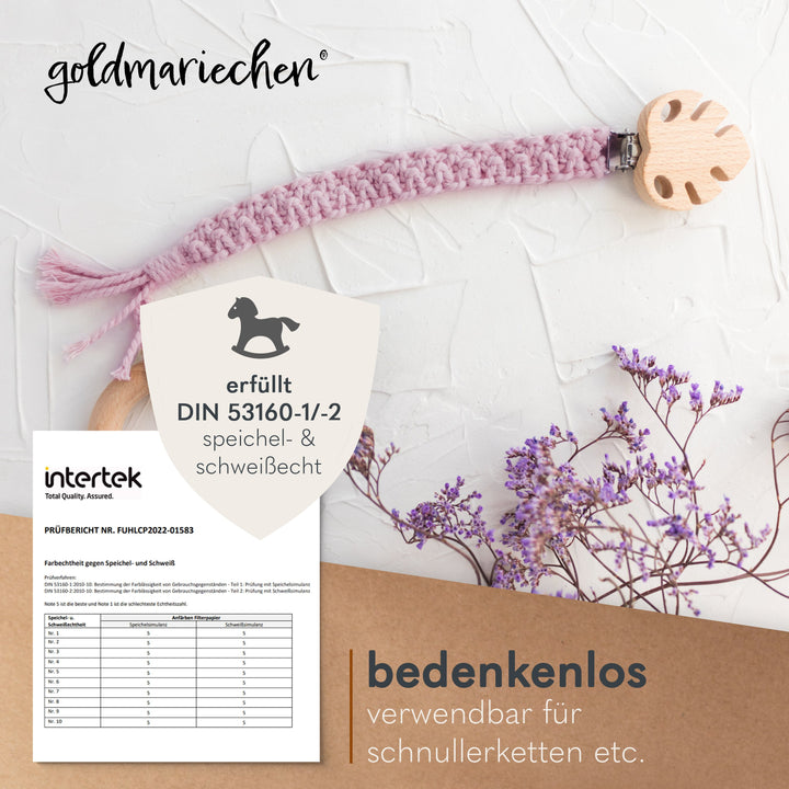 schnullerkette rose