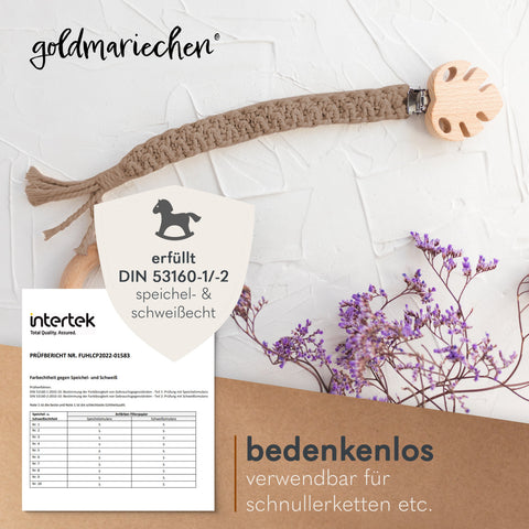 schnullerkette taupe laborgeprueft
