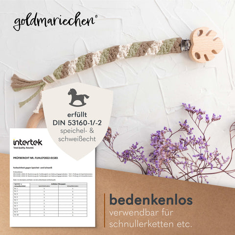 goldmariechen® makramee garn | 3mm x 400m | mehrfach gedreht | naturell (200m) | taupe & salbei (je 100m)