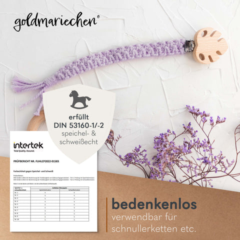 goldmariechen® makramee garn | 3mm x 100m | mehrfach gedreht | lavendel