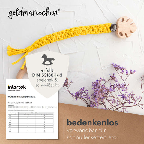 goldmariechen® makramee garn | 3mm x 100m | mehrfach gedreht | safran