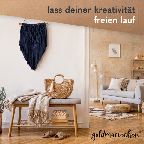 goldmariechen® makramee garn | 3mm x 100m | mehrfach gedreht | tiefsee