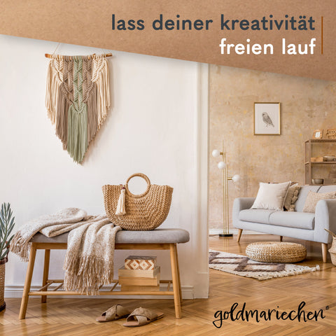 goldmariechen® makramee garn | 3mm x 400m | mehrfach gedreht | naturell (200m) | taupe & salbei (je 100m)